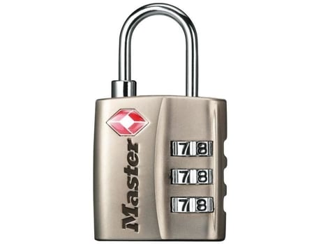 Cadeado de combinação personalizável Master Lock TSA com barras de níquel de 30 mm