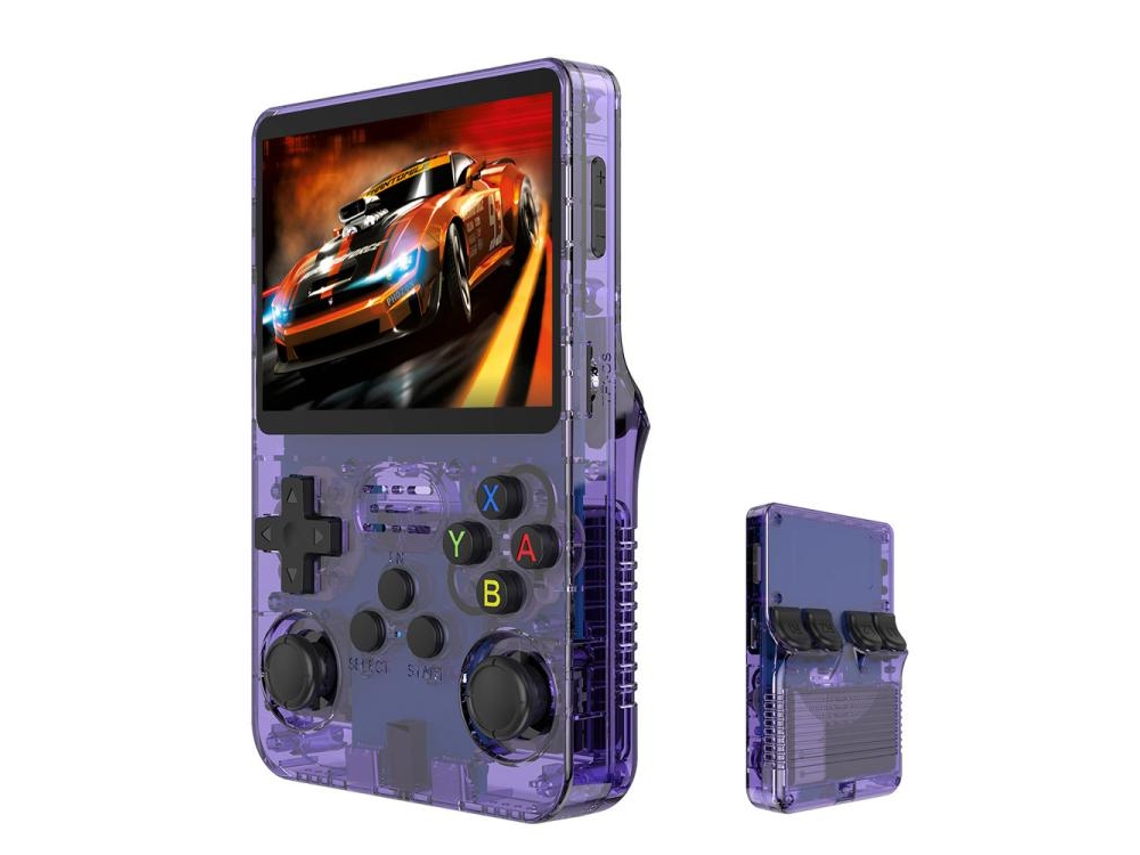Consola de Jogos Portátil R36s com Tela de 3.5 Polegadas, Sistema Linux e 128GB XIAOMOYU