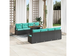 Vidaxl Conjunto De Sofá De Jardim 9 Unid. 8-número De Lugares