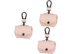 Conjunto de 3 Peças de Estojo em Couro Sintético para Fones de Ouvido Sem Fio, Compatível com o Modelo Pro. SFUSHOS