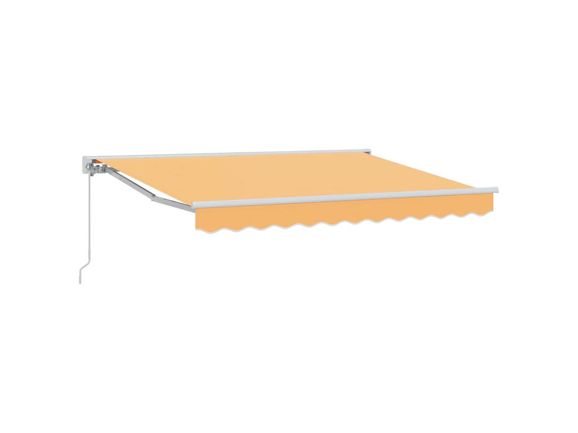 Conjunto 1 Toldo Retrátil Vidaxl Branco Poliéster (4,5 × 3 M)