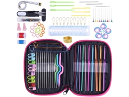 Conjunto Completo de Crochê com 100 Peças de Acessórios da Mais Alta Qualidade, Incluindo Ferramentas de Tricô. AQUAFORGE