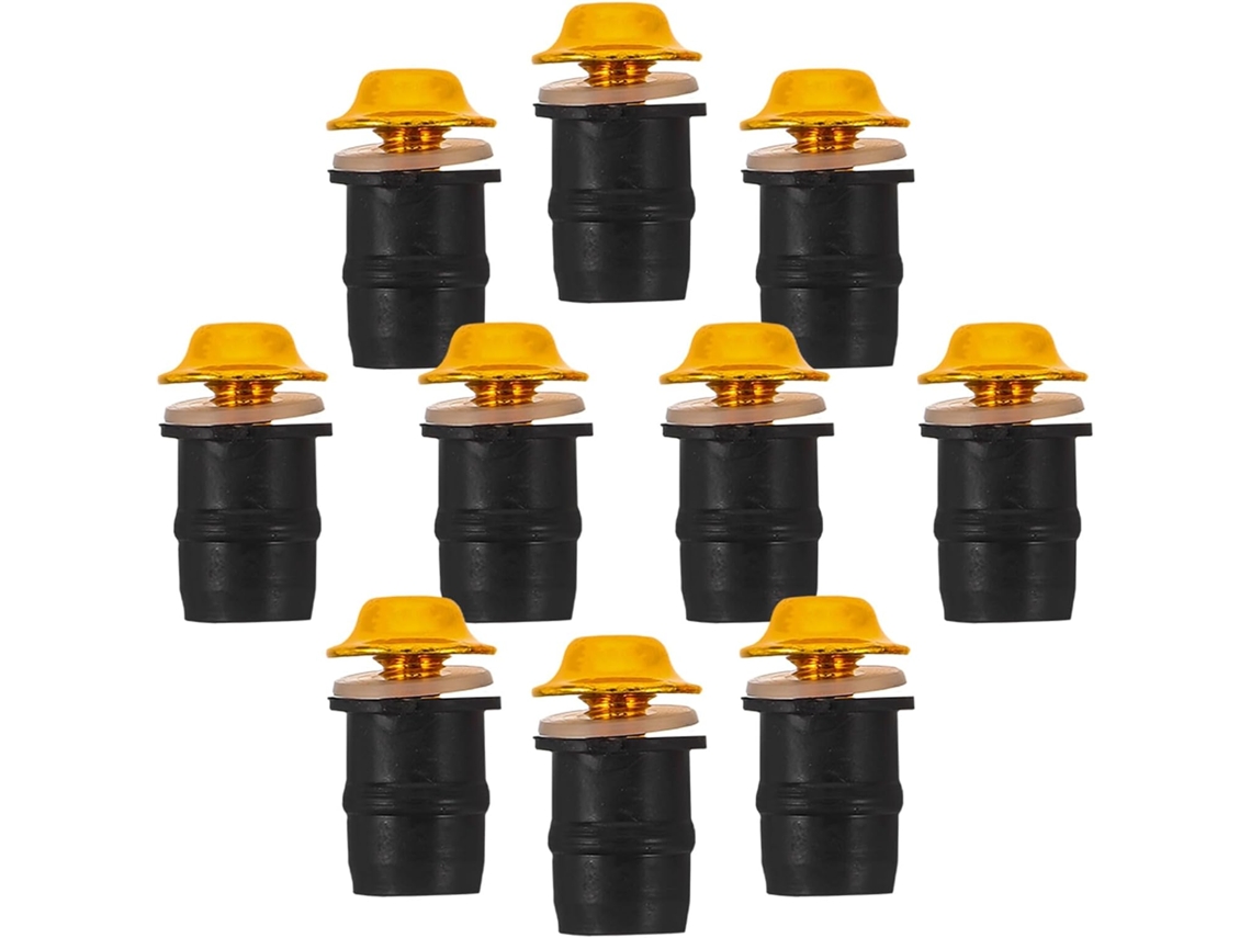 Conjunto De 10 Parafusos M5 Para Para-brisa De Motocicleta Em Alumínio Dourado.