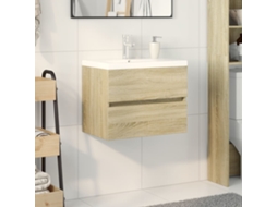 Vidaxl 2 Pcs Conj. Móveis De Wc Cerâmica E Derivados De Madeira