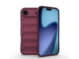 Capa Halinuia Para Iphone Air Magic Shield Tpu Vermelho Vinho (proteção Integral, Interior Em Flanela)