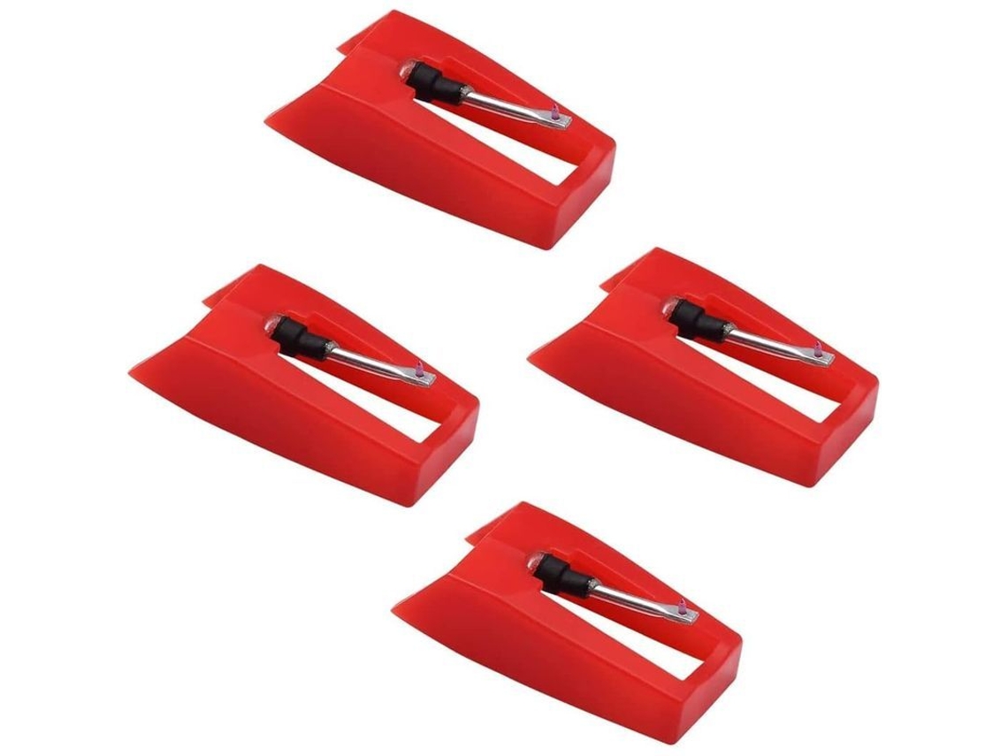 4 Pçs Stylus para Toca discos Diamante Ruby Reparo Fácil S/MARCA