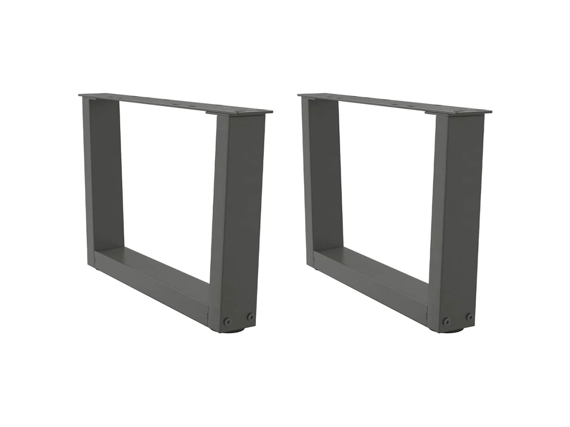 Vidaxl Pés Para Mesa De Centro Em V, 2 Peças, Antracite, 60x(30-31,3) Cm, Aço