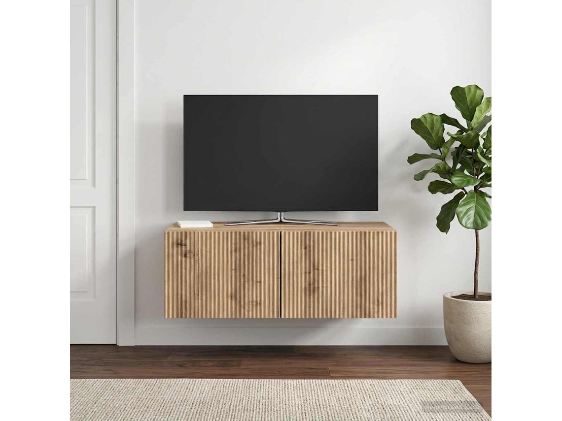 Vidaxl Gabinete de Tv de Parede Carvalho Arttisan 78,5 X 41 X 30 Cm