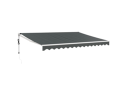 Automatic Retractable Awning, Automatic Retractable Awnings Vidaxl Antracite Tecido (4 X 3 M)