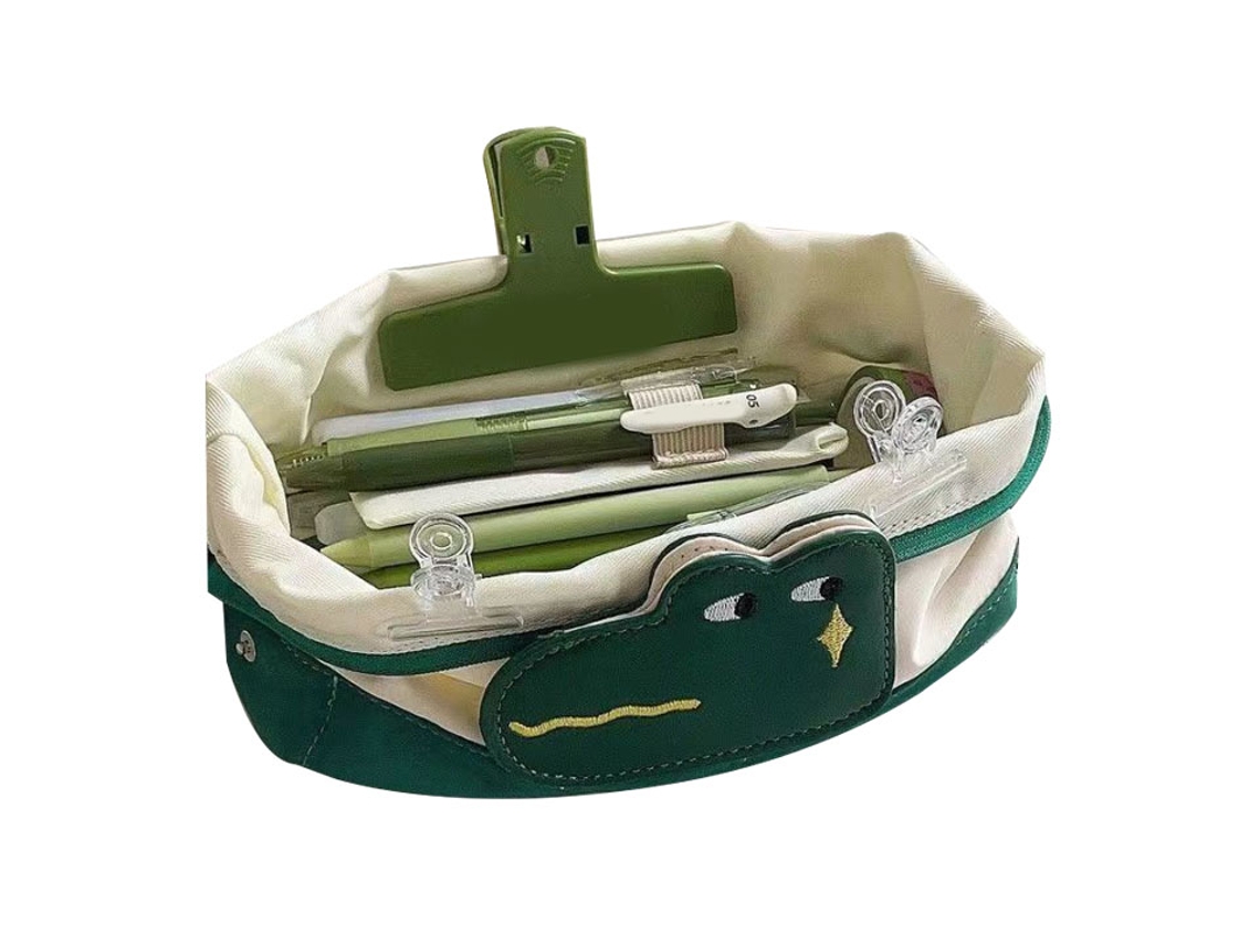 Estojo grande para lápis, estojo fofo de poliéster resistente a manchas, estilo animal, para escola, escritório e viagens.