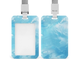 Suporte Crachá Azul Claro, Personalizável, À Va D Água, Protetor Crachá, Oficiais de Mesa, E Médico
