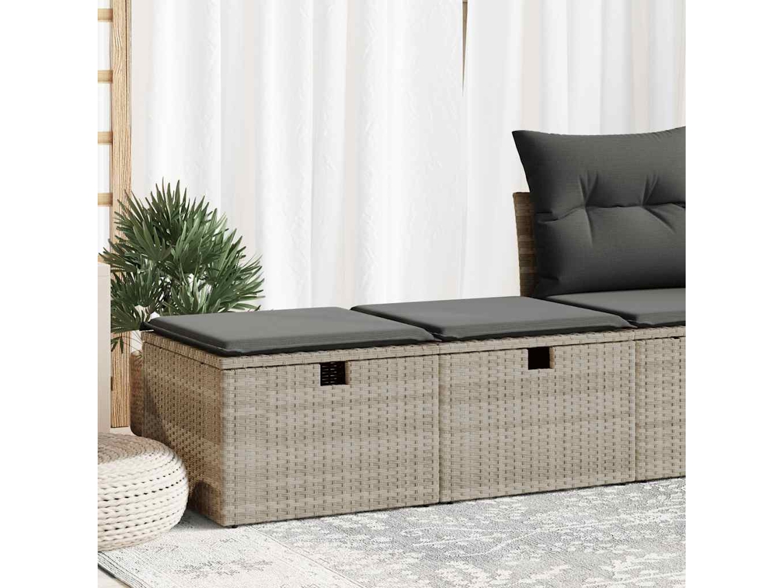 Vidaxl 2 Pcs Conjunto Sofás de Jardim C/ Almofadões Acácia e Vime Pe