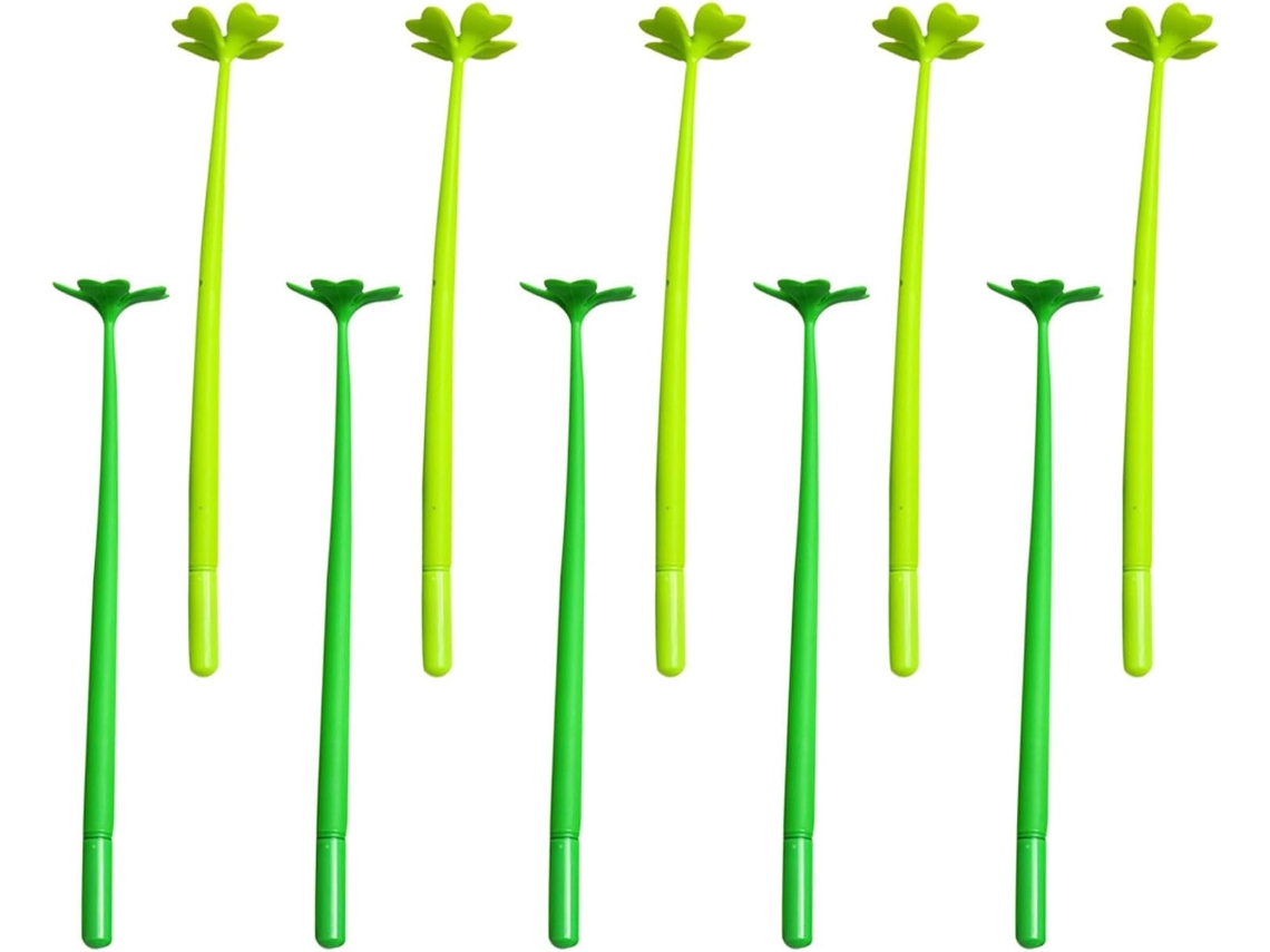 Canetas Em Gel Veemoon Cloverleaf, Pacote Com 10 Unidades, De Escrita