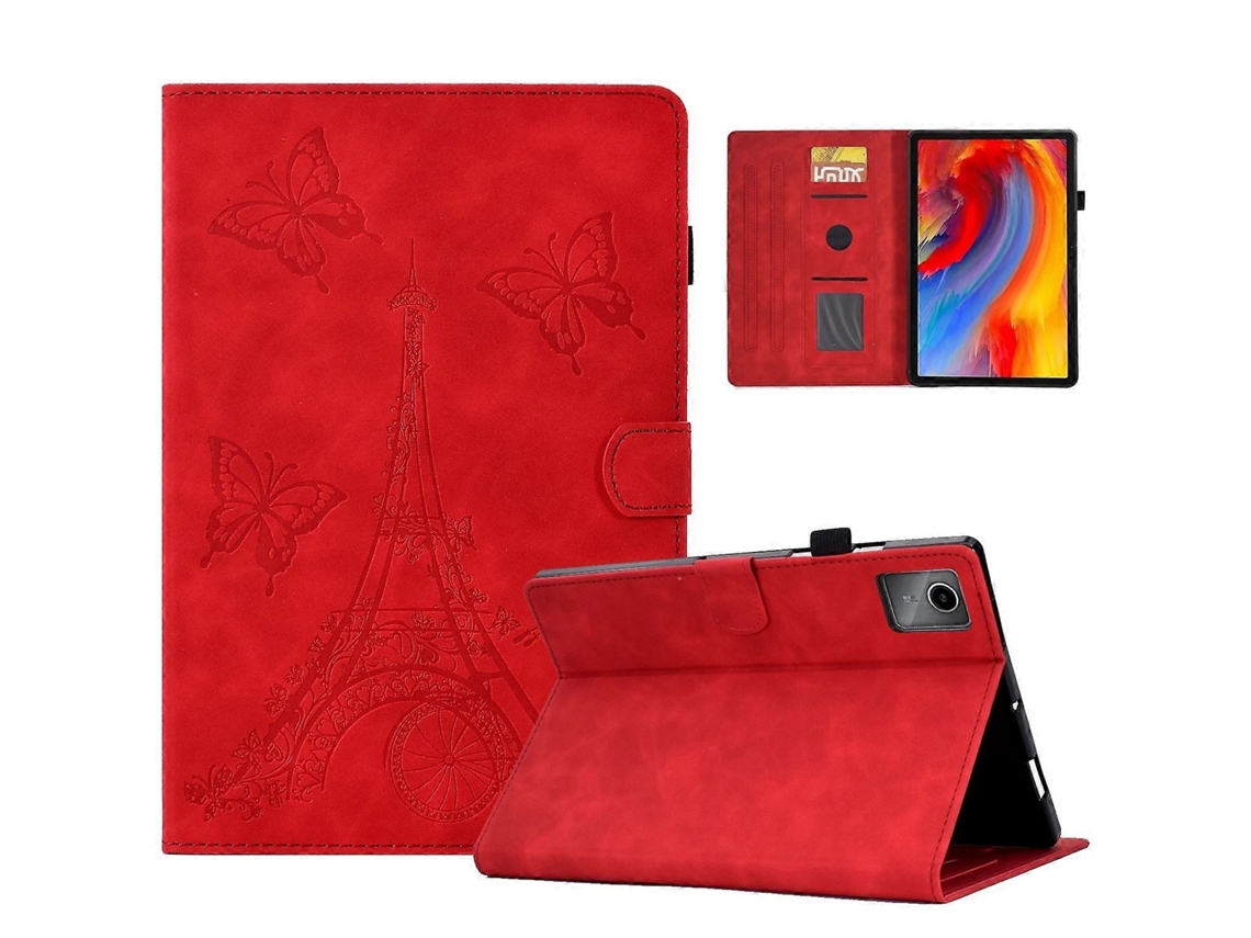 Capa De Couro Com Relevo Tower Para Tablet Lenovo Tab M11 / Xiaoxin Pad 11 2024