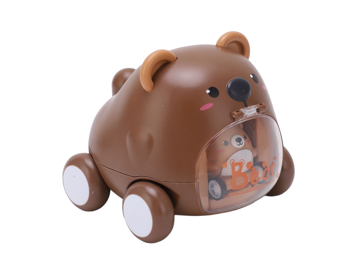 Mali carro de Inércia Pet Cute Leve Resistente a Impactos Animais Pull Back para Crianças Urso Pequeno