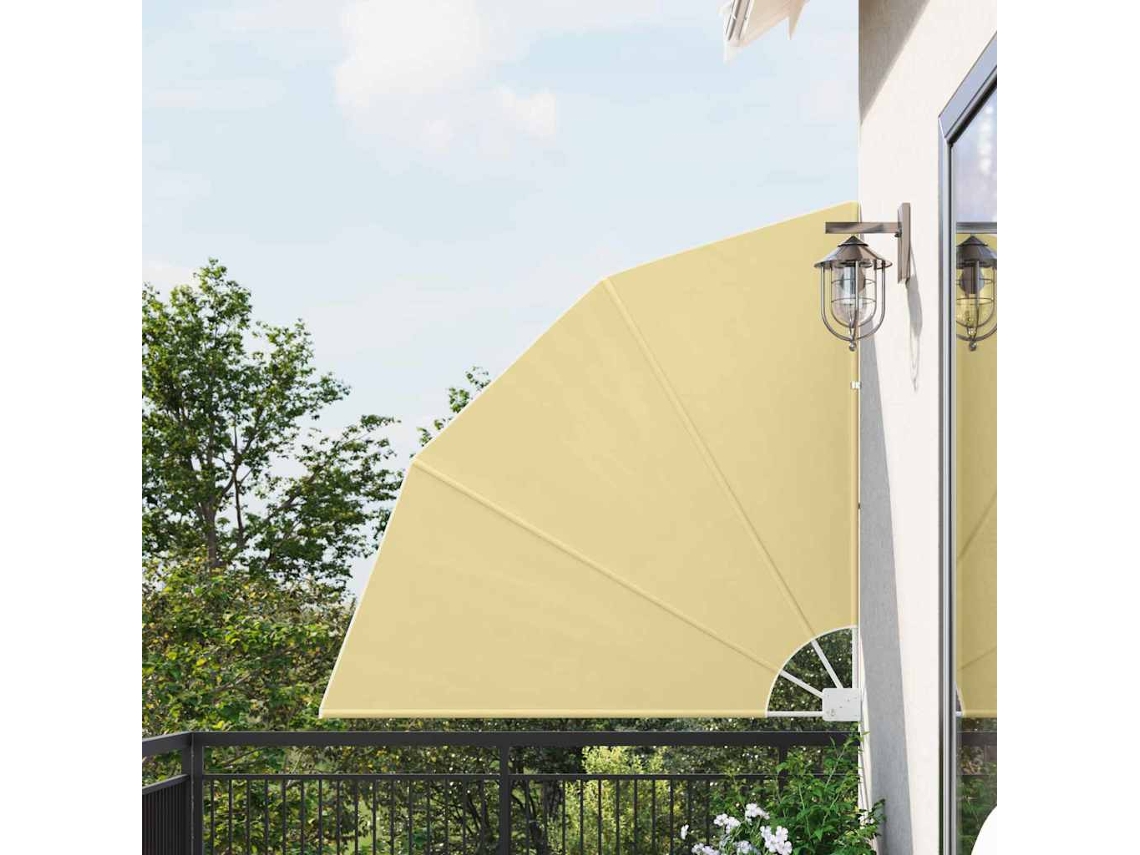 Vidaxl Tela De Privacidade Para Varanda 140 X 140 Cm Poliéster Areia