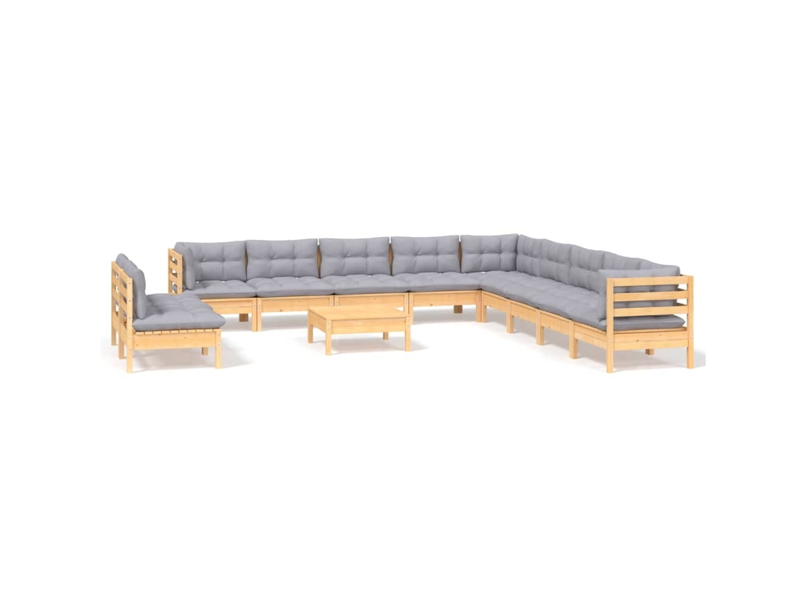 Garden Lounge Set, Garden Lounge Sets Vidaxl Cinzeto Madeira De Pinho (n/a)