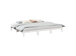 Estrutura De Cama Familiar Sem Colchão Branco 270x200 Cm