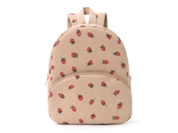 Mochila Grande para Estudantes com Estampa de Desenho Animado morango Cáqui YUNZII