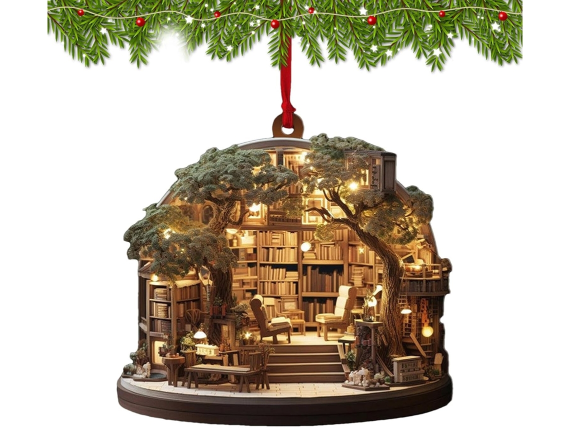 Enfeites De Árvore De Natal, Enfeites De Livraria | Pingente Para Festa
