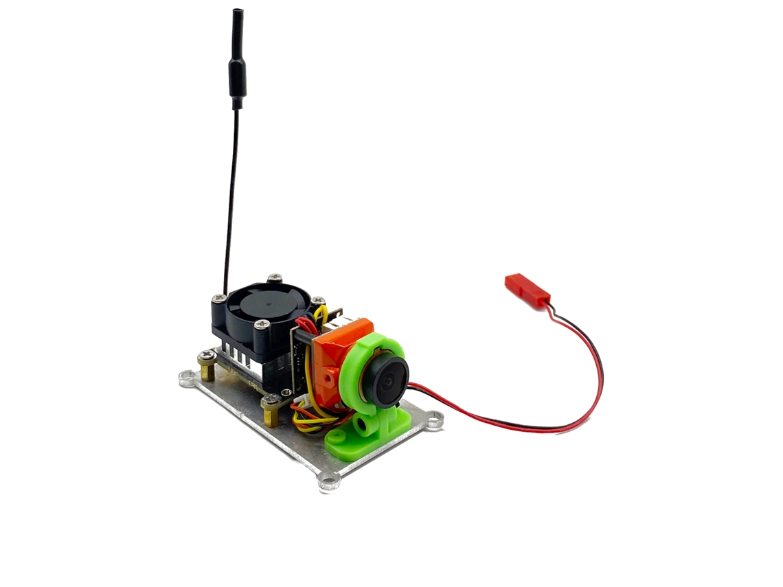 Versão Atualizada Slonwake 5.8ghz 200 1.6w Aio 1500tvl 130° Câmera Fpv Analógica Vtx Dvr Ventoinha Resfriamento 64g P/ Carros Rc e Drones Fpv MDUG