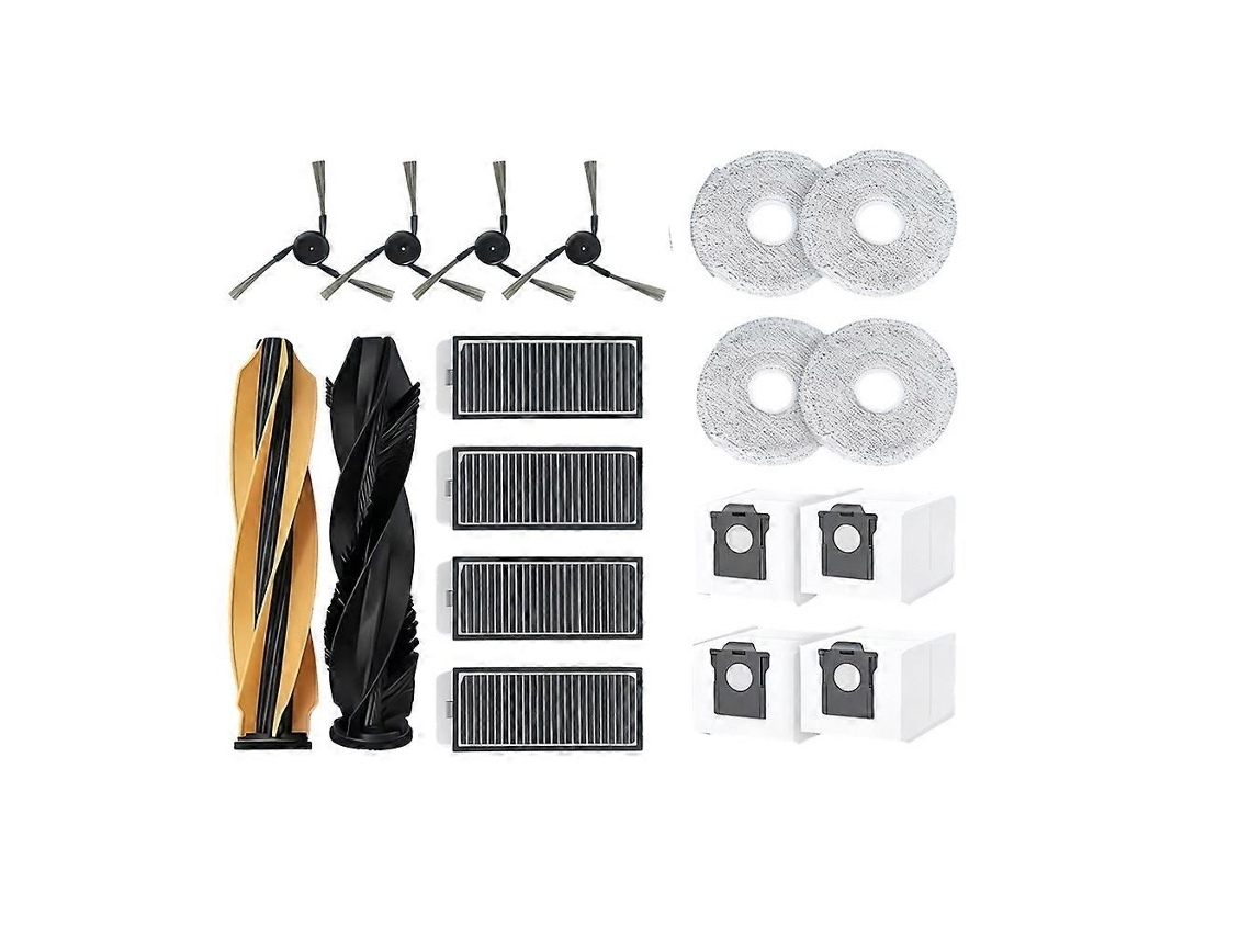 Conjunto De 18 Peças De Acessórios Para Aspirador Dreame X50s Pro Master / Matrix 10 / Matrix 10 Ultra: Escova Principal, Escova Lateral, Esfregão, Fi