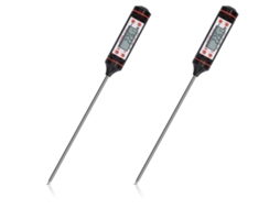 2x Termômetro para Carne com Sondas e Tela Lcd AQUAFORGE