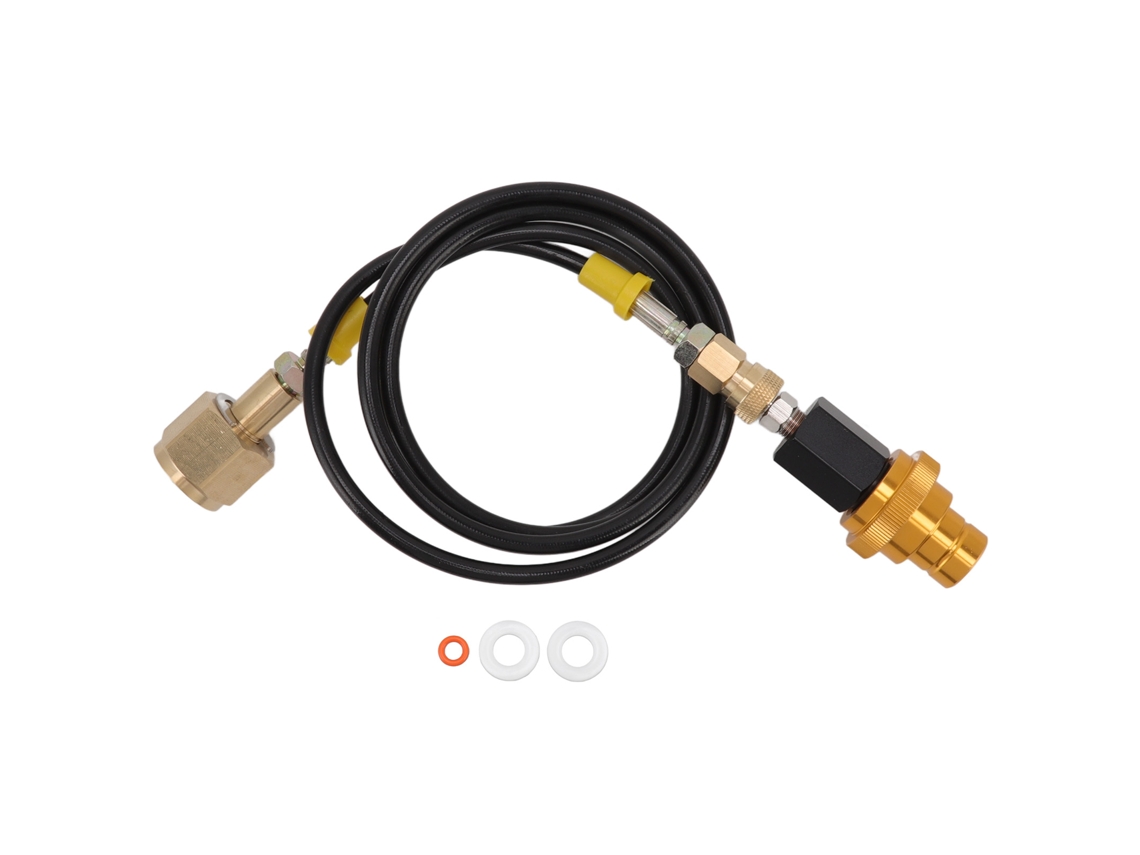 Conjunto Mangueira Adaptador Máquina Soda 1.5m Preto | S/MARCA