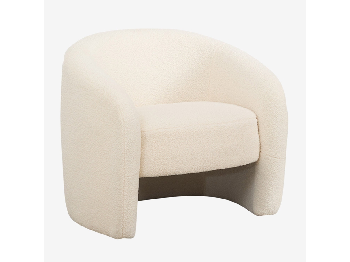 Sklum Poltrona Estofada Gombren Poliéster                       Chenille Branco