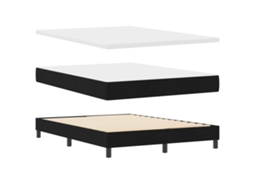 Colchão De Cama Pocket Spring Com Capa Com Zíper Vidaxl Preto Tecido (140x190 Cm)