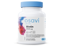 Biotina 2500mcg 60 Cápsulas Vegan Osavi