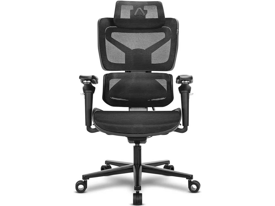 Cadeira Gaming ALPHA GAMER Mist (Até 130 Kg - Elevador a Gás Classe 4 - Preto)
