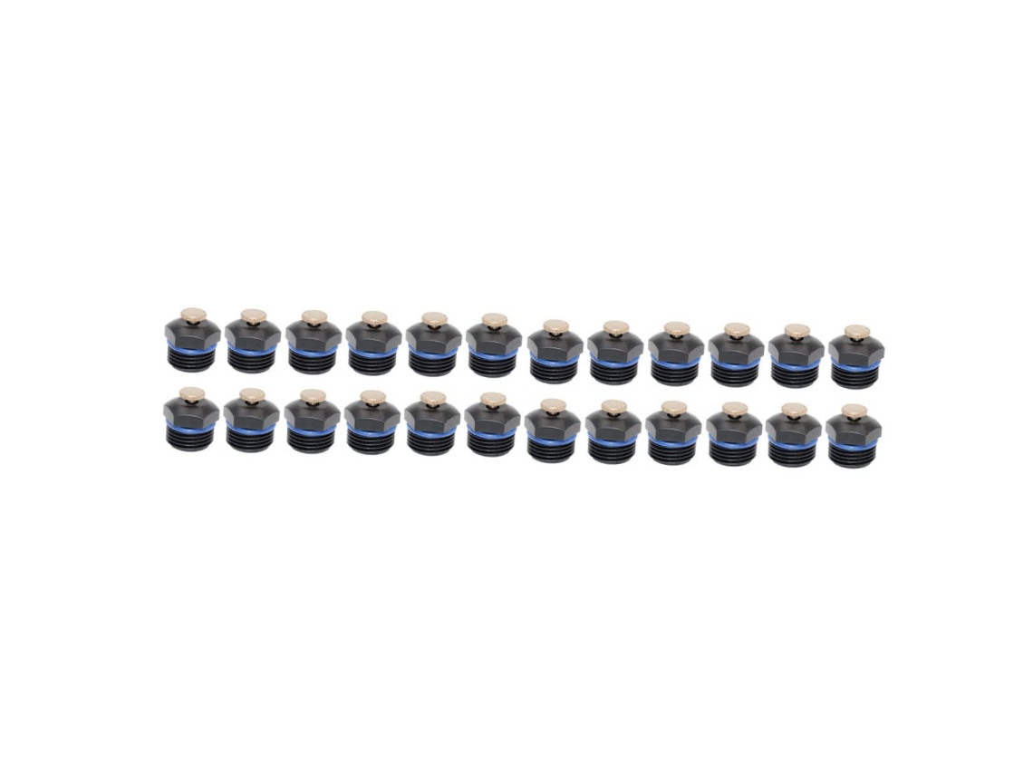 Conjunto De 24 Aspersores Ajustáveis De Plástico E Cobre Para Jardim.