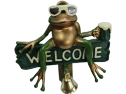 Campainha Cool Frog Welcome Bells Proteção De Maçanetas, Decoração Casa, Campainha Decorativa Exteriores