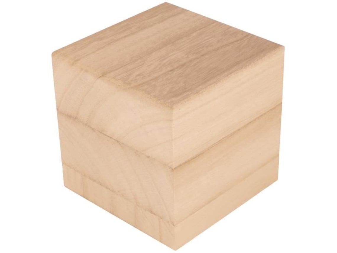 Cubo de madeira - 10 cm - 1 un.