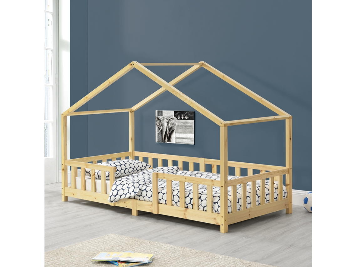 Estrutura de Cama Infantil [EN.CASA] (Bege - Madeira - 90x200cm)
