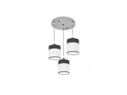 Plafon Cloe 3xe27 Cromo/madeira Branca Preta Regx42x42 Cm Fabrilamp