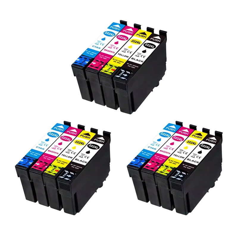 3set color Inkjet 222xl T222xl T222 222 XL Compatible Ink Cartridge for Epson XP 5200 Wf 2960 MDUG