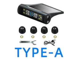 Sistema De Monitoramento De Pressão Dos Pneus Tpms Com 4 Sensores, Alarme E Visor Inteligente, Alimentado Por Energia Solar, Para Carros, Suvs E