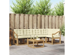 Vidaxl Conjunto De Sofás Para Exterior 6 Unid. Branco E Creme