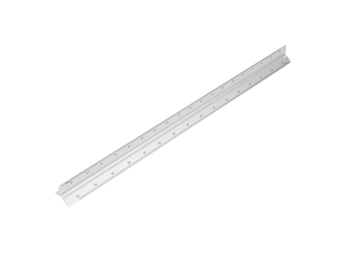 Lurelia Régua Triangular Em Plástico Com Transparente Para Desenho Técnico
