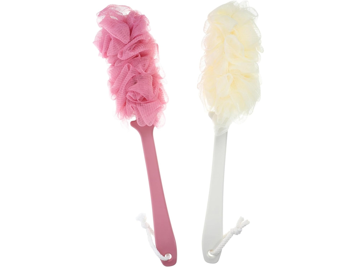 Homoyoyo Conjunto De 2-escovas Esfoliantes Para As Costas Com Cabo Longo Em Pp E Pe Banho, Escova Portátil Com Design