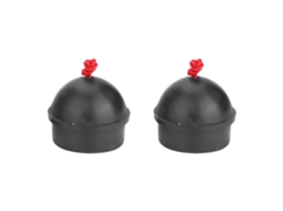 Conjunto de 2 giz de calcanhar antiderrapantes Omni-2 com suporte para giz para bilhar, sinuca e pool (preto)