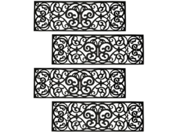 4 Pacotes De Tapetes De Escada De Borracha Antiderrapante, Tapetes Para Escadas Interiores E Exteriores 29''x9.5''