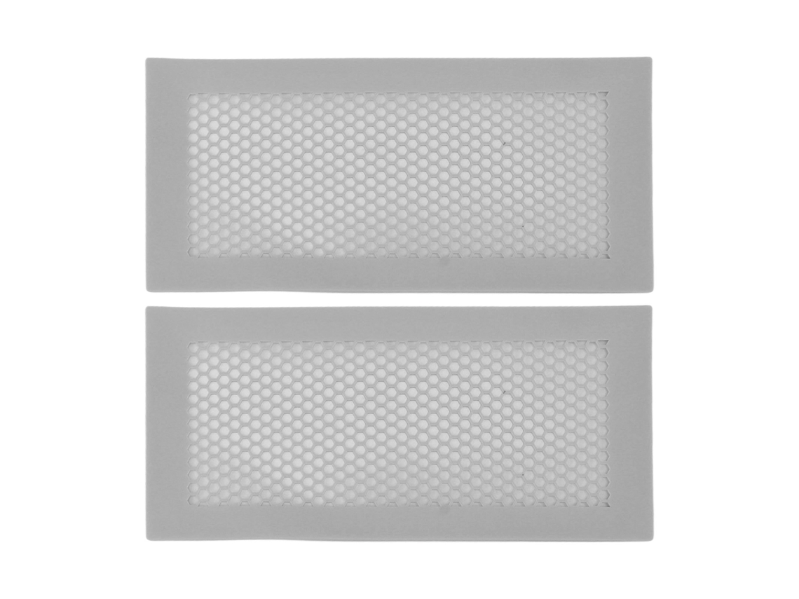 2pcs Protetor de Grade de Ventilação para bebê silicone macio seguro para chão cinza captura debris cabelo inseto