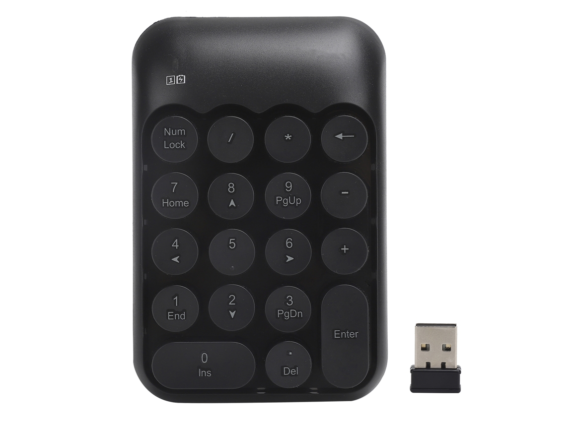Teclado Numérico Mecânico Sem Fio De 18 Teclas 2.4g Para Notebook E Computador Desktop