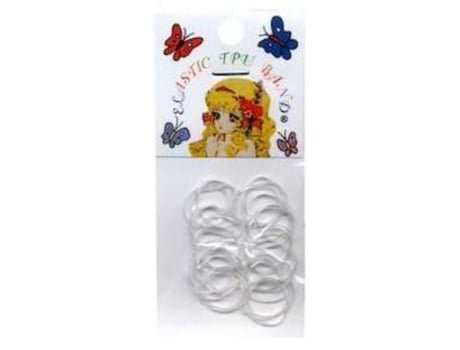 Elasticos cabelo Rubber band silicone transparentes 50 uni