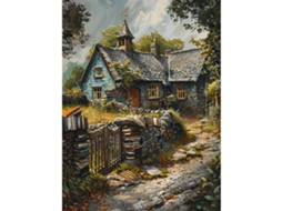 Kit de Pintura com Diamantes 5d, Broca Redonda Completa, com Ferramentas, Tela, Padrão de Paisagem, Decoração para Quarto e Sala de Estar. AQUAFORGE