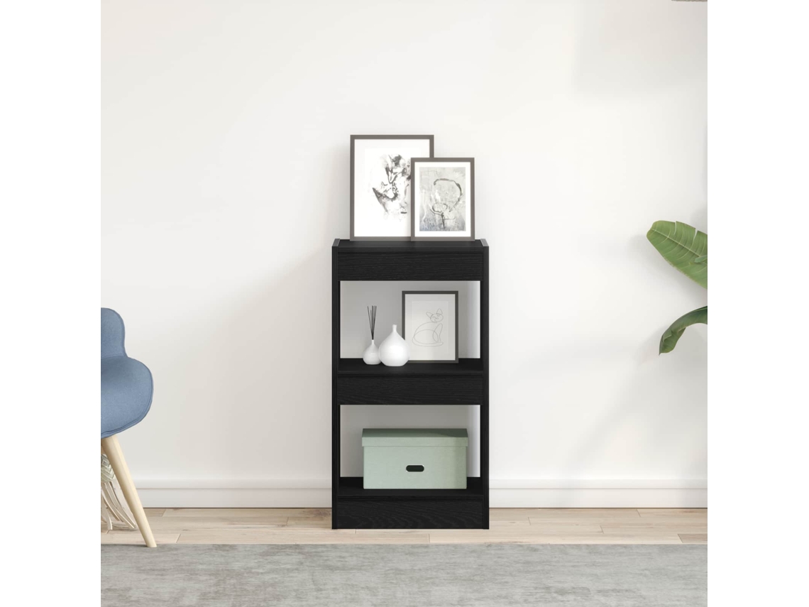 Vidaxl Gabinete De Livros 2 Níveis 40 X 30 X 71,5 Cm Carvalho Preto