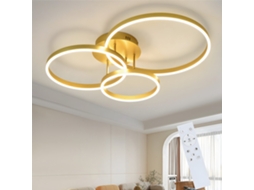 Nettlife Candeeiro De Teto Led 74 W 82 Cm Com 3 Anéis E Controlo Remoto Para Sala De Estar
